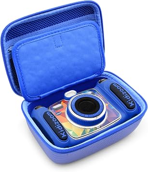 CASEMATIX Blue Camera Case Compatible with Kidizoom Camera Pix Plus, Dragon Touch Instant Print Camera and Camera Toy Accessories - Includes Case Only