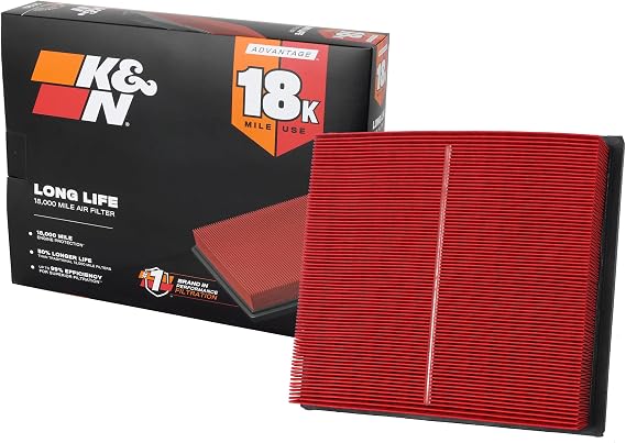 K&N Engine Air Filter: Long Life 18,000 Mile Replacement Air Filter: Compatible 2010-2026 Toyota/Lexus/Mitsubishi (Highlander, RAV4, Sienna, Avalon, Camry, ES 350, NX300, Rx350, L200, Triton) KNA-2443