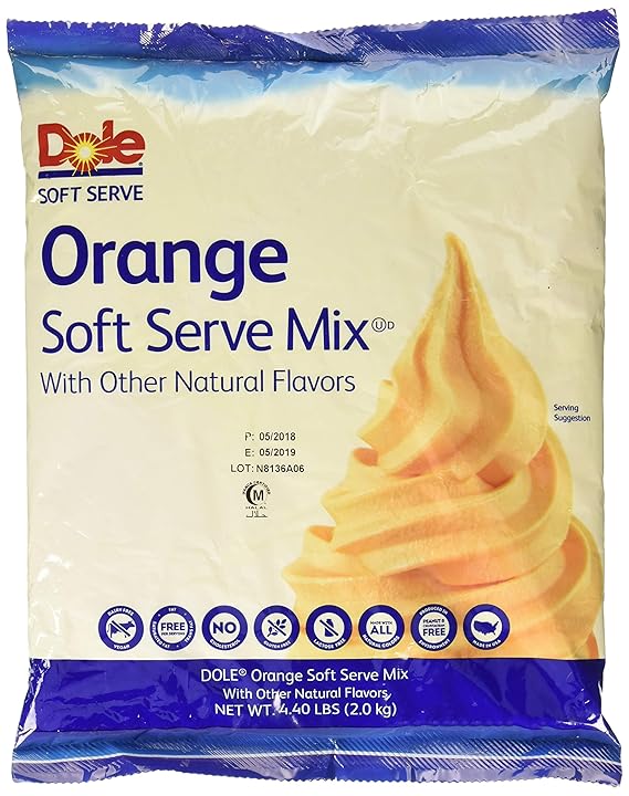 Dole Soft Serve Mix, Orange, 4.40 Pound