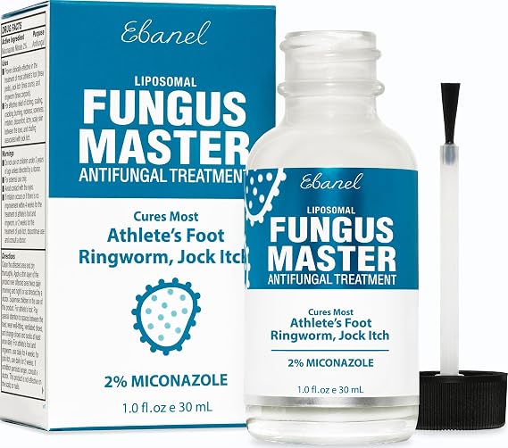 Ebanel Athlete's Foot Fungus Treatment, Miconazole Antifungal Cream 1Oz