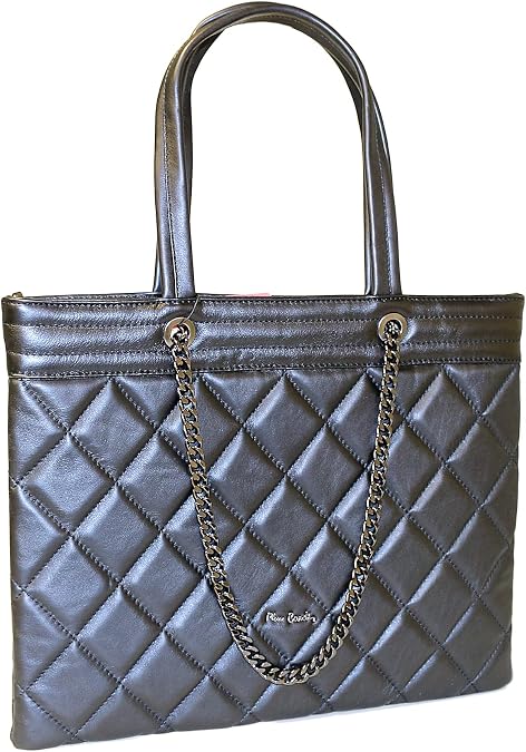 Pierre Cardin Large Black Structured Square Shoulder Bag