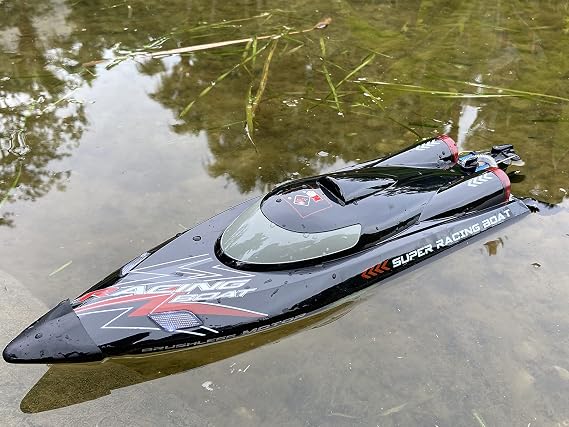 Boat Model RC High Speed Racing Boat Brushless Motor 55KM/h Large Hull 18.5 Inch (47CM) Entry Level Racing Boat with Front and Rear Navigation Lights