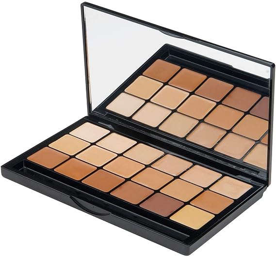 Graftobian Glamour Creme Ultra HD Foundation Super Palettes - Foundation Palette, Contour Makeup, Foundation for Professional Makeup Kit, Face Makeup for Full Coverage - Warm Color