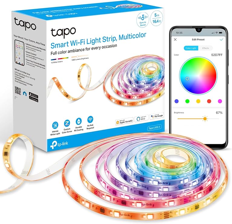 Tapo RGBWIC Smart LED Light Strip 16.4Ft, 1000 Lumens, L930-5
