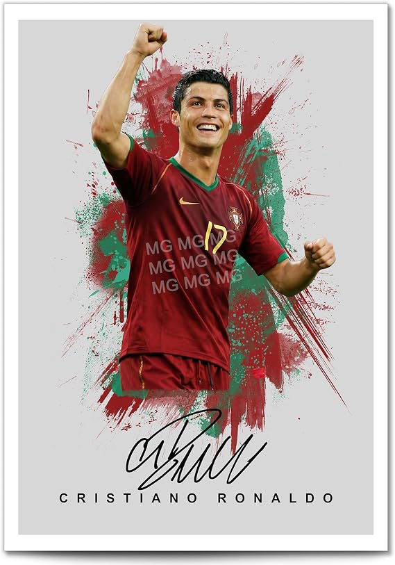 Cristiano Ronaldo Legend Signed Photo Poster Print Picture Display Autograph Memorabilia for football fans Gift Manchester Real Madrid Juventus Portugal (Portugal 2006, A3 Print (Unframed))