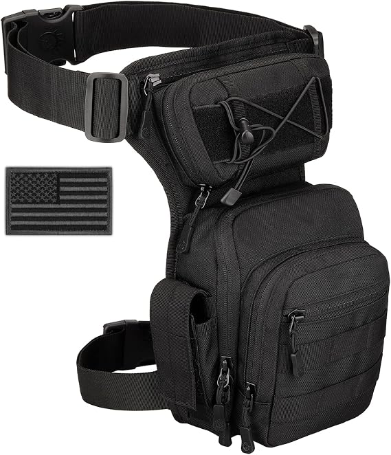 Tactical Drop Leg Bag, Military Tool Gear Fanny Thigh Pack | for Outdoor Motorcycle Cycling Hunting Hiking
