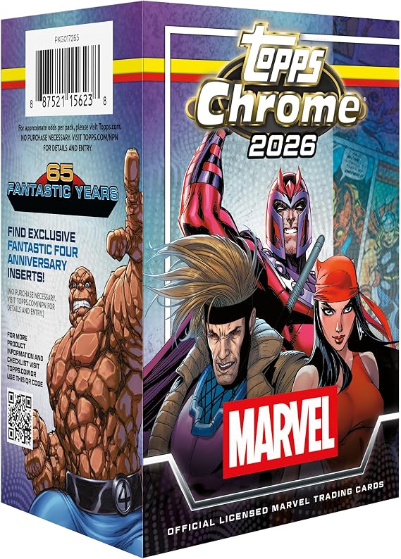 2026 Topps Chrome Marvel Comics Factory Sealed Value Box