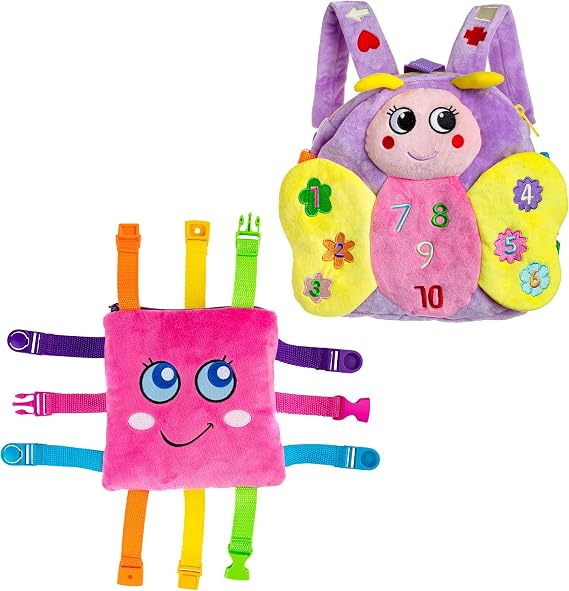 Buckle Toys - Blossom Butterfly and Bella Square Pinks and Purples Bundle