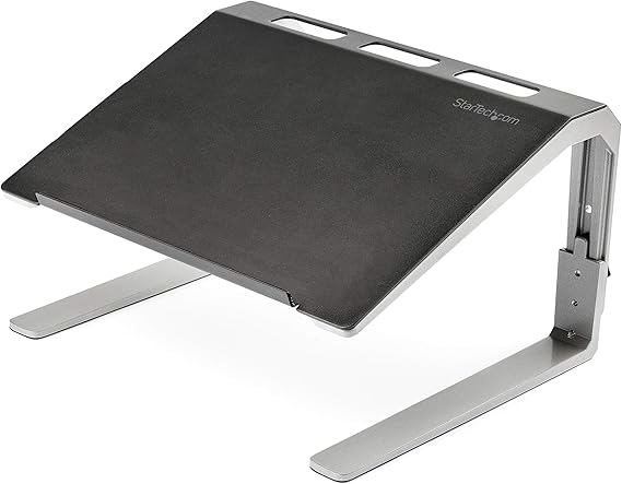 Adjustable Laptop Stand - Heavy Duty Steel & Aluminum - 3 Height Settings - Tilted - Ergonomic Laptop Riser for Desk (LTSTND)