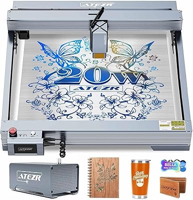 ATEZR P10 60W Laser Engraver with KA Air Assist, 10W Laser Power Laser Cutter, Laser Engraver and Cutter Machine for Wood and Metal, Large Working Area 1717-Grey