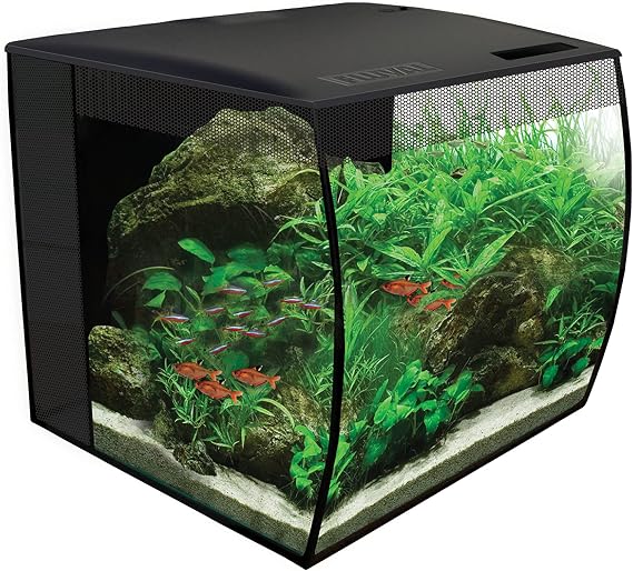 Fluval Flex 9 Gallon Glass Aquarium Kit, Black