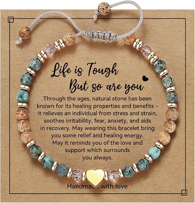 yupoxiu Natural Stone Bracelets - Inspirational Birthday Gifts for Women