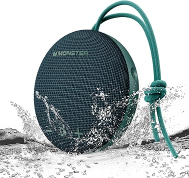 Monster 35W(Peak) Bluetooth Speaker, IPX8 Shower Speaker Waterproof, Bluetooth 5.4 with Loud HD Sound and Robust Bass, Extra Long Playtime Punchy, for Home, Beaches Portable Wireless Outdoor Speakers
