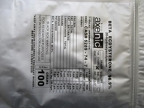 100 Grams BETA ECDYSTERONE 96.9%, 20-Hydroxyecdysone Powder
