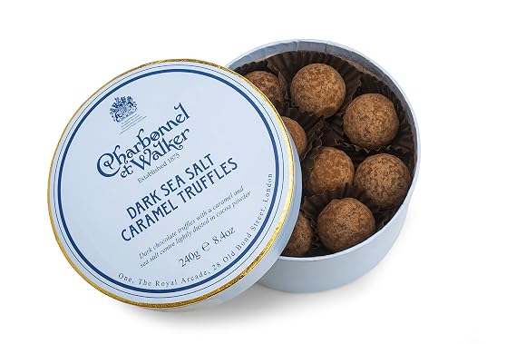 Charbonnel et Walker Dark Sea Salt Caramel Truffles, 8.5 Ounce