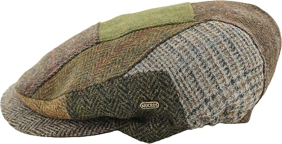 Men's Irish Flat Cap, Patch Cap Style, Woven in Ireland, 100% Irish Wool Cap