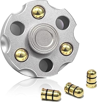Alloy Metal Fidget Spinner Adults,High-Speed Bearing & Weight Adjustable Design,Premium Fidget Toy for Stress Relief Silver