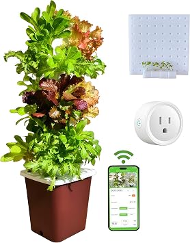 Hydroponic Growing System Kit - Hydroponic Tower Indoor Smart Vertical Garden,Hydroponic Vegetable System,35 Pods, Automatic Timer, Gardening Gift