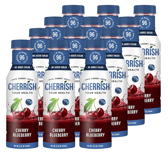 CHERRiSH Tart Cherry Juice, Blueberry (12 pack)