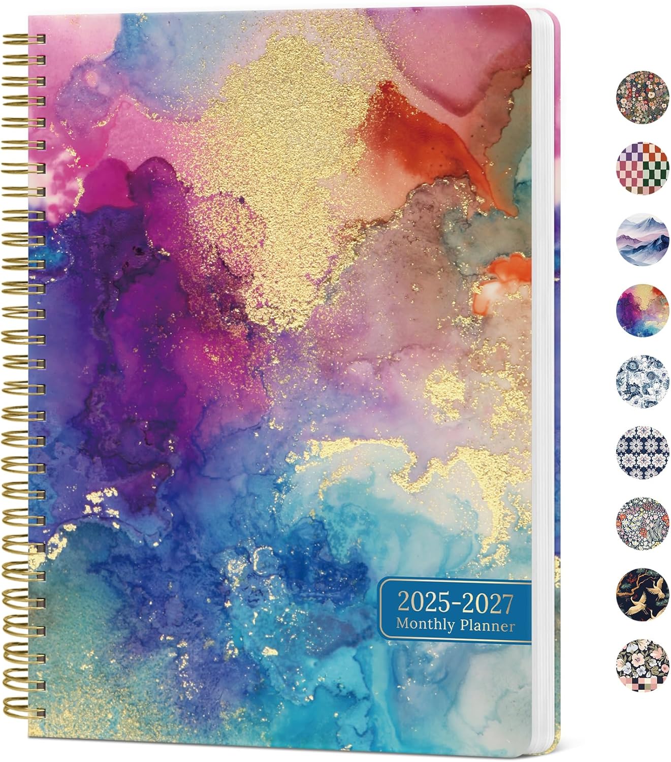 Monthly Planner 2025-2027, 2 Year Monthly Planner Calendar 2025-2027, July 2025 - June 2027, 7 x 10, 25-27 Monthly Calendar Planner, Perfect for School Office Home Planning -Color Splash