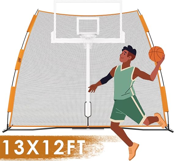 MR Basketball Defense Return Net, Basketball Yard Guard Defensive Net, Sports Defender Net, Adjustable Return Net, Backstop Net Portable Barrier Net, Rebounder Safety Backstop Barricade
