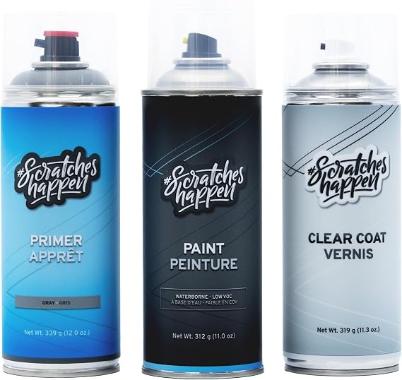 ScratchesHappen Exact-Match Spray Paint - Turmeric Yellow (YR-344) for Honda - Preferred (Paint + Clear Coat + Primer)