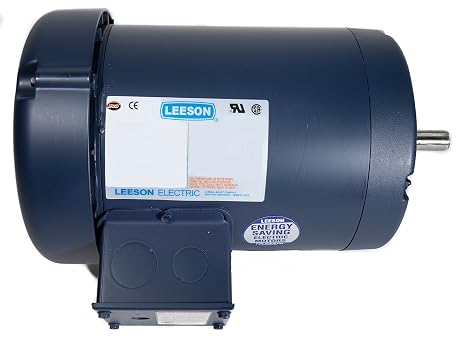 Leeson 120097.00 General Purpose C Face Motor, 3 Phase, 143TC Frame, Round Mounting, 3/4HP, 1200 RPM, 208-230/460V Voltage, 60Hz Fequency