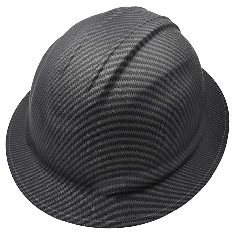 Bullhead Safety Full Brim Hard Hat with Six-Point Ratchet Suspension, Reversible Construction Hard Hat for Safety with Brow Pad and EZ-Click Adjustment, OSHA/ANSI Compliant, Matte Black Graphite