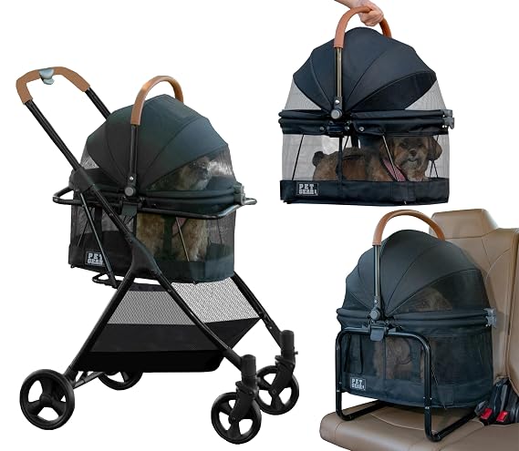 Pet Gear 3-in-1 Travel System View 360 Stroller, Dark Charcoal