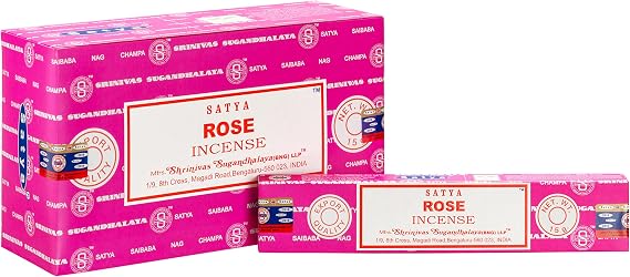 Satya Nag Champa Rose Incense Sticks, 12 Count