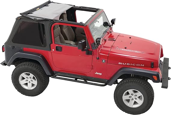 Bestop Pavement Ends by Bestop 56840-15 Black Denim Frameless Sprint Top for 1997-2006 Jeep Wrangler