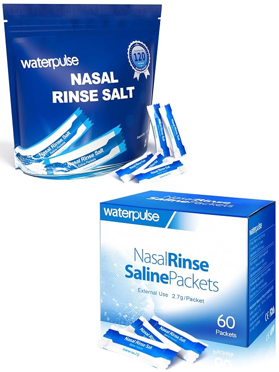 Waterpulse 120 Neti Pot Salt Packets and 60 Neti Pot Salt Packets