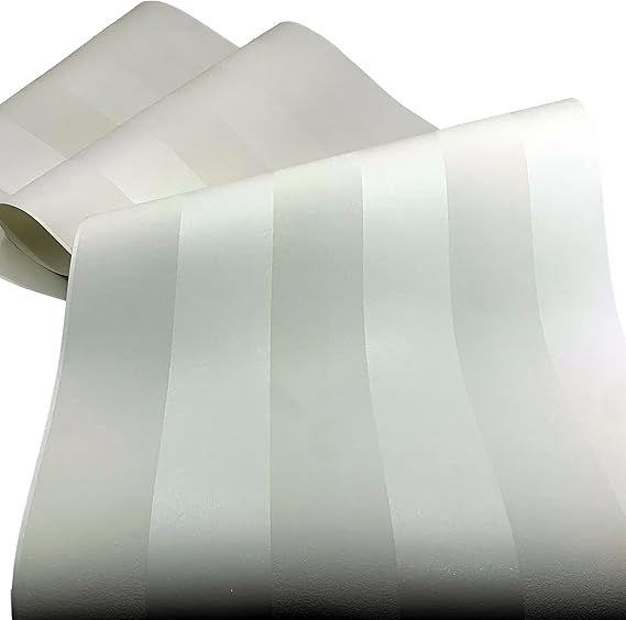 10m White Color Modern Minimalist Living Room Bedroom Tv Backdrop Wallpaper Stripe Flocking Non-woven Wall Paper Roll