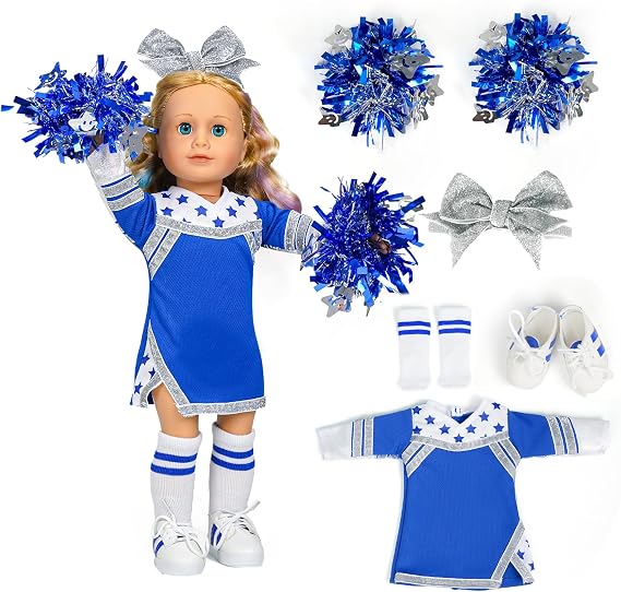 American 18 Inch Doll Accessories and Clothes Cheerleader Outfit Set