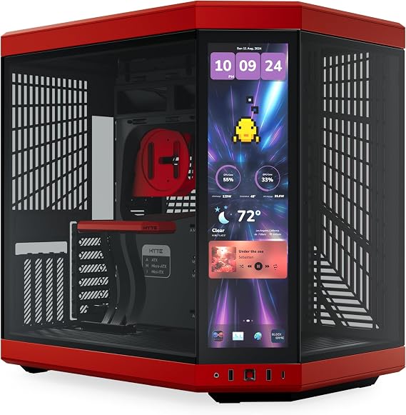 Hyte Y70 Touch Infinite Midi Tower Nero, Colore Ciliegia (HYTE Y70 Touch Infinite Case Blk Cherry)