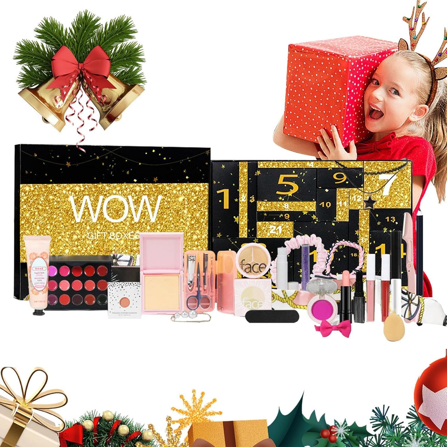 Advent Calendar 2024 Beauty, 24 Day Beauty Advent Calendar, Christmas Beauty Advent Calendar Holiday Calendar Countdown Calendar | Countdown to Christmas 24 Days, Makeup Calendar, Beauty Countdown Set