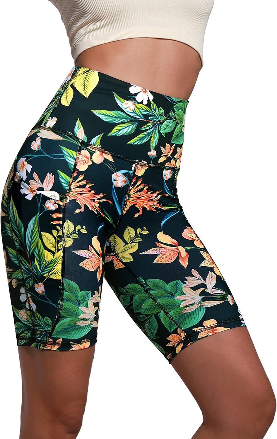 ODODOS Womens Tummy Control Biker Shorts 2.0 with Pockets High Waist Athletic Workout Yoga Shorts-3.5 5 8  10 Inseam