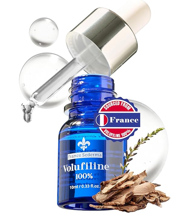 Volufiline Booster Serum - Sederma France Plumping Ampoule | Face Volume Look for Cheeks Under Eyes Neck | DIY Mix-In Skincare | Concentrated Oil-Essence | 0.33 fl oz (10ml)
