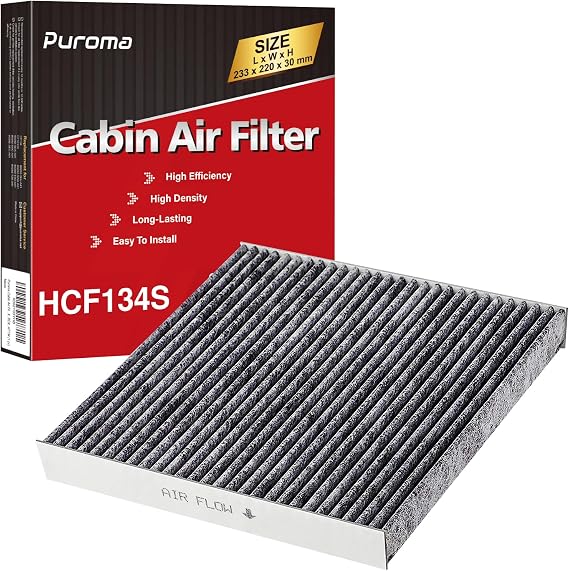Puroma 1 Cabin Air Filter Activated Carbon for CP134 CF10134 Honda Acura | For CR-V Civic Accord Odyssey Pilot Passport TL, Easy Install, Odor Removal, High Airflow Capacity, Long-lasting, Multi-layer
