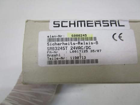 SCHMERSAL SRB-324-ST 24V, 350MA MAX, 4SIGNALLING OUTPUTS, DIN Rail Mount, IP20 Terminal Protection. IP40 ECLOSURE Protection, Safety Relay Module, Screw TERMINALS