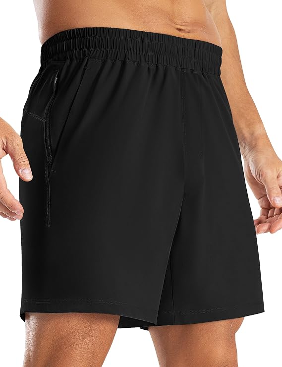 Men's 7 Inch Athletic Running Shorts Quick Dry Workout Shorts Breathable Gym Shorts for Men with Pockets