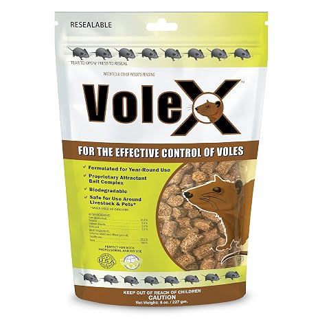 VoleX - Effective Against All Species of Voles. Safe for Use Around People, Pets, Livestock, and Wildlife