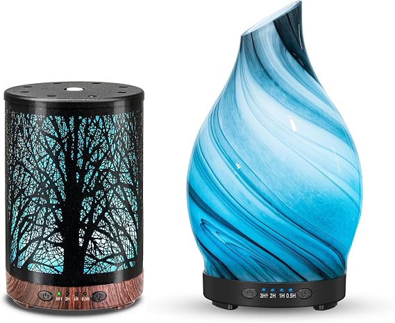 120 ML Metal Tree Diffuser + 120 ML Art Glass Diffuser