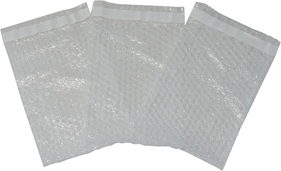 6x8.5" Self-Seal Bubble Out Pouch Envelopes, 50 Pack - Clear Protective Bubble Self-Sealing Wrap Bags for Mail & Storage,M4-40003-S50