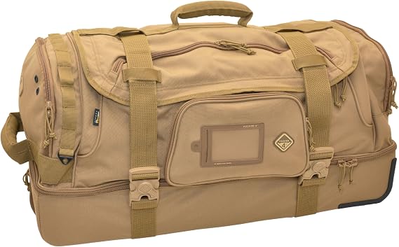 HAZARD 4 Shoreleave - Rolling Duffle Bag With Wheels and Handle - Large Heavy Duty Travel Luggage, Wheeled Camping Duffel Bags for Men and Women, Tactical Weekender Baggage (103.4L) (Coyote)