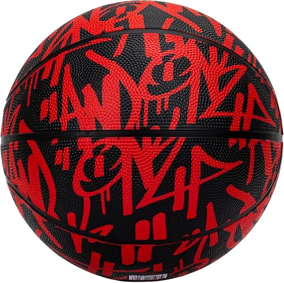 AND1 Street Ink Rubber Basketball: Official Regulation Size 7 (29.5 inches) Rubber Basketball - Deep Channel Construction Streetball, Made for Indoor Outdoor