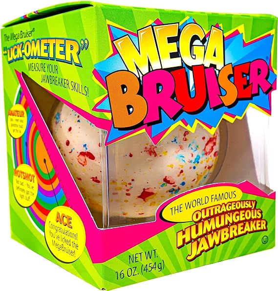 Sconza Mega Bruiser Psychedelic Jawbreaker Giant Jaw Breaker By CandyKorner (Boxed)