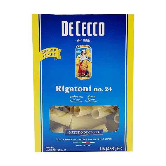 De Cecco Pasta Rigatoni No. 24, 16 oz