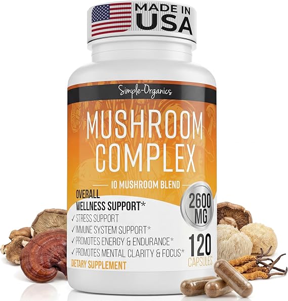 10 Mushroom Brain Supplement for Memory & Focus 2600mg