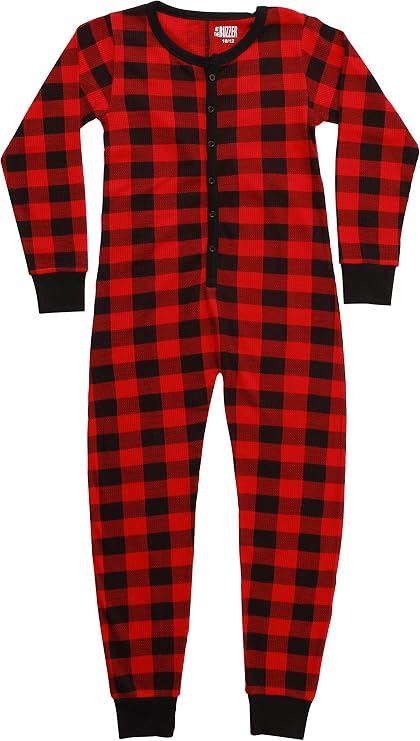 At The Buzzer Thermal Union Suits for Boys
